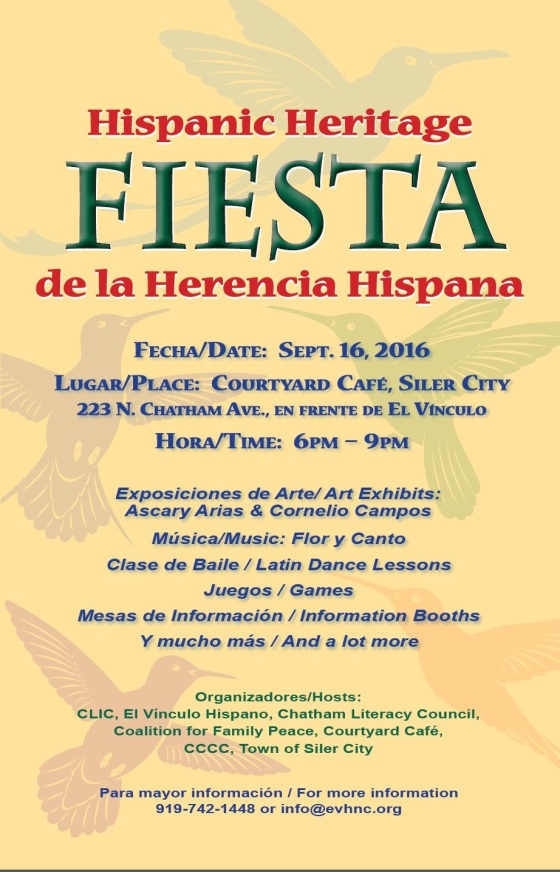 Hispanic Heritage Fiesta 2016 small flyer